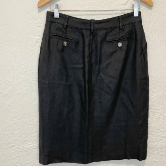 Vintage Dolce & Gabbana Skirt Button Down Gray Black 44 Medium M - Picture 4 of 7